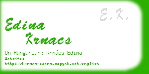 edina krnacs business card